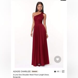 Azazie Bridesmaid Dress Charlize Burgandy Size 10